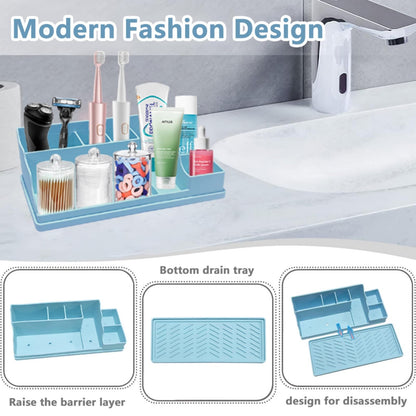 Silicone Multifunctional Bathroom Organizer Countertop
