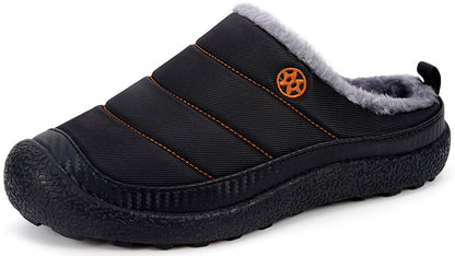 Womens Mens House Slippers Outdoor Winter Shoes Black