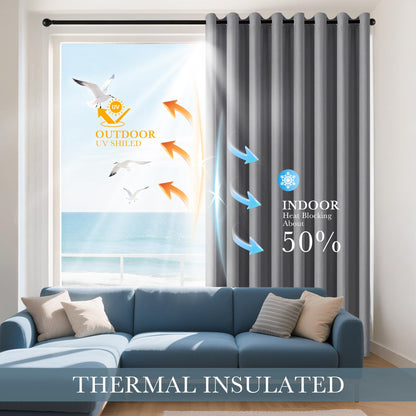 Extra Long Blackout Curtains 94 inch Length Set of 2 (2 Count)