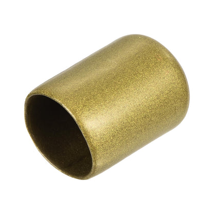 20pcs Rubber End Caps 15mm ID Vinyl Round Tube Bolt Cap Cover Thread Protectors Gold