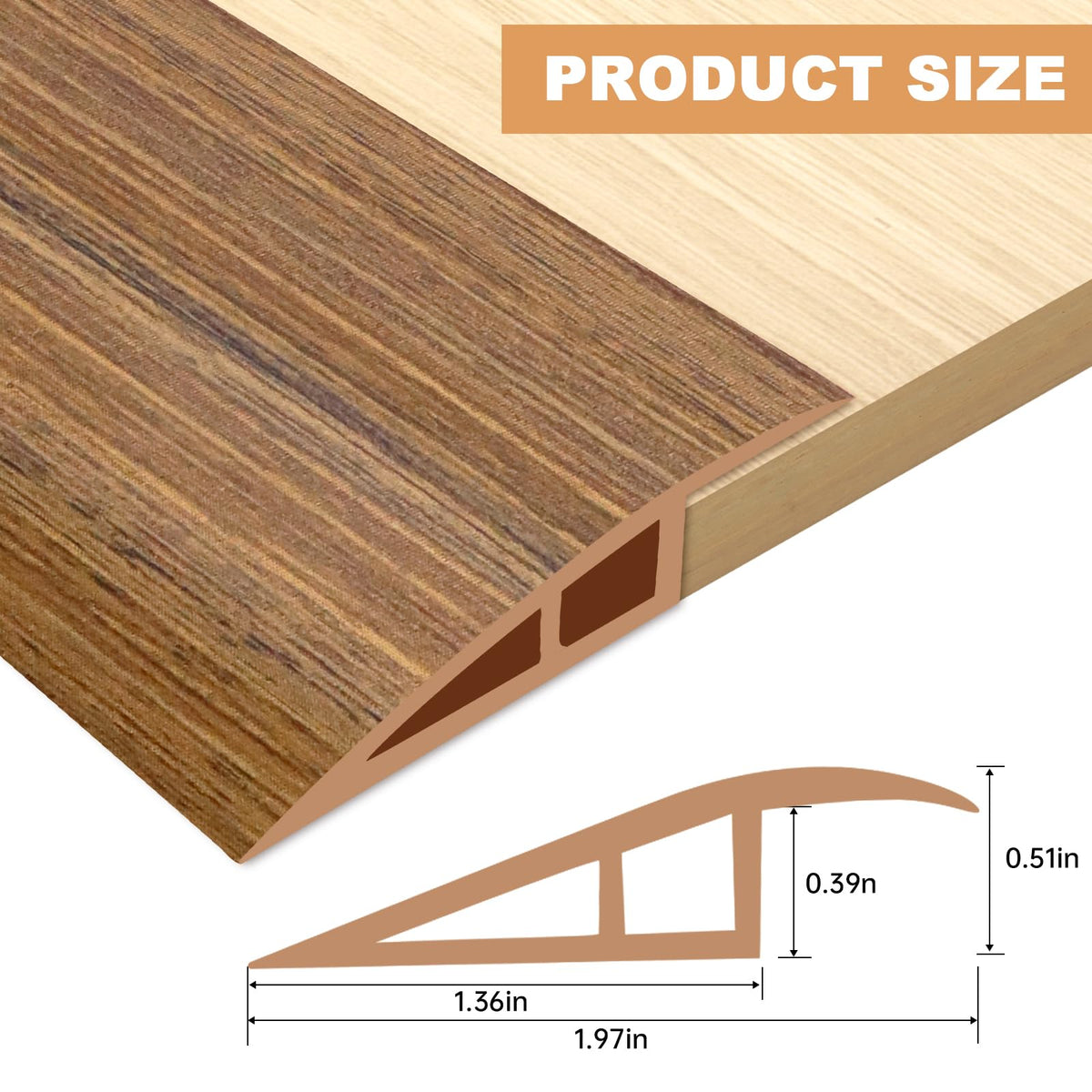 Vinyl Door Threshold Flooring Transition Strip Self Adhesive Carpet Edging Strip for Laminate Doorway Edge Threshold from 1 (10 Foot)