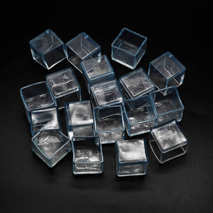 16 Pcs Transparent Square Anti (16 Count)