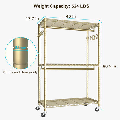 P1 Plus Rolling Clothes Rack