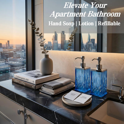 2 Pack 10Oz Blue Soap Dispenser (2 Count)