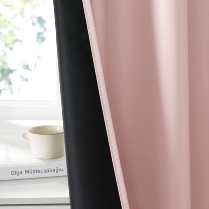100% Blackout Short Curtains for Small Window (2 Count)