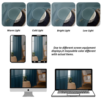 Stone Blue Sheer Valances for Windows 2 Pack (2 Count)