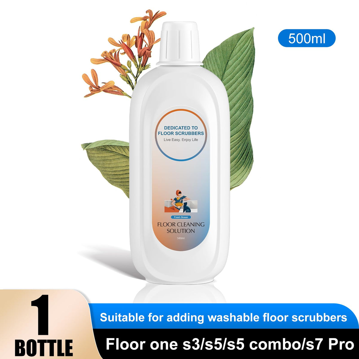 Floor Cleaning Solution Compatible With Tineco (17.63 Fl Oz)