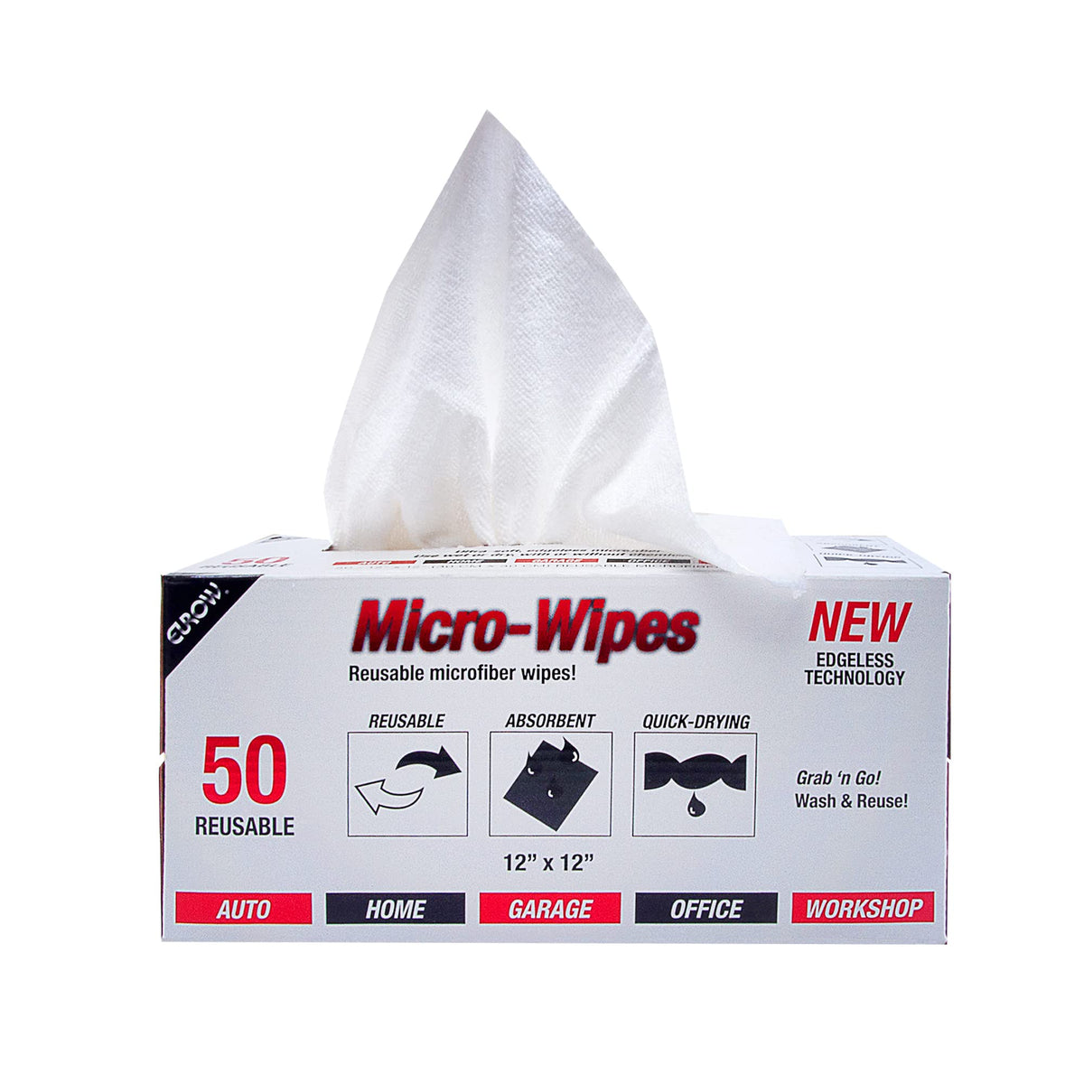 200GSM Microfiber Cleaning and Drying Cloths with Dispenser Box (50 Count)