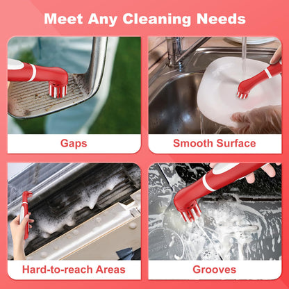 Rechargeable Electric Cleaning Brush with 4 in 1 Multiple Brush Heads and USB Cable