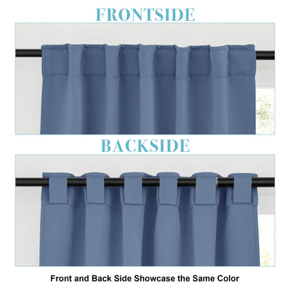 Blackout Curtains 63 inches Long for Bedroom (2 Count)