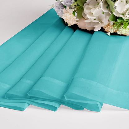 Turquoise Sheer Curtains 30 inch Length 2 Panels (2 Count)