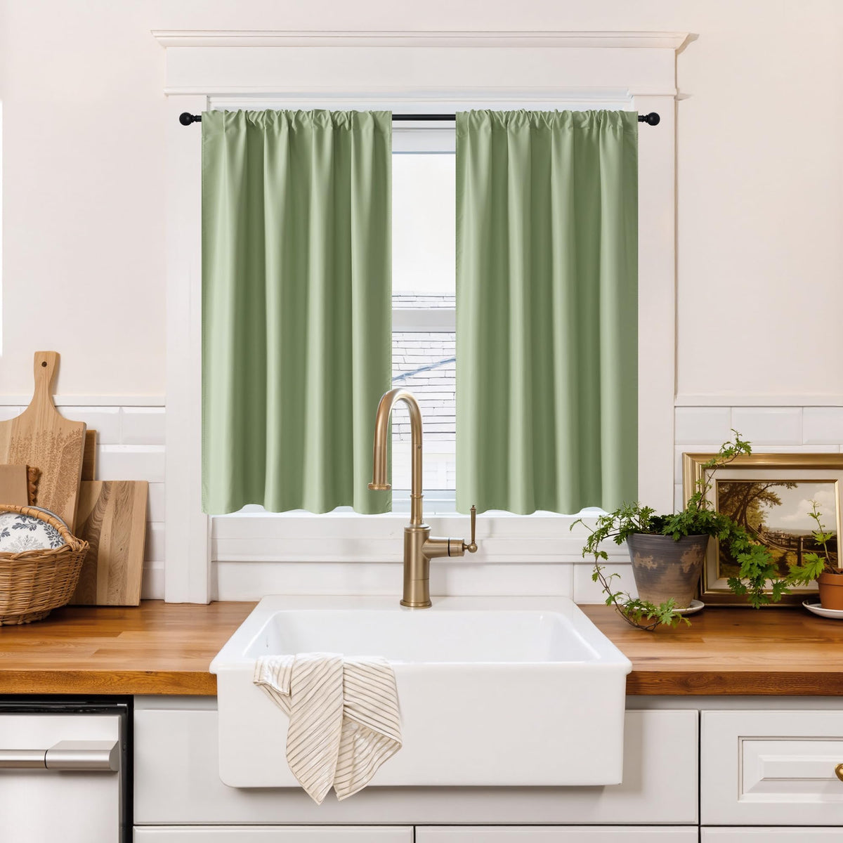 100% Blackout Basement Curtains 36 inches Long (2 Count)