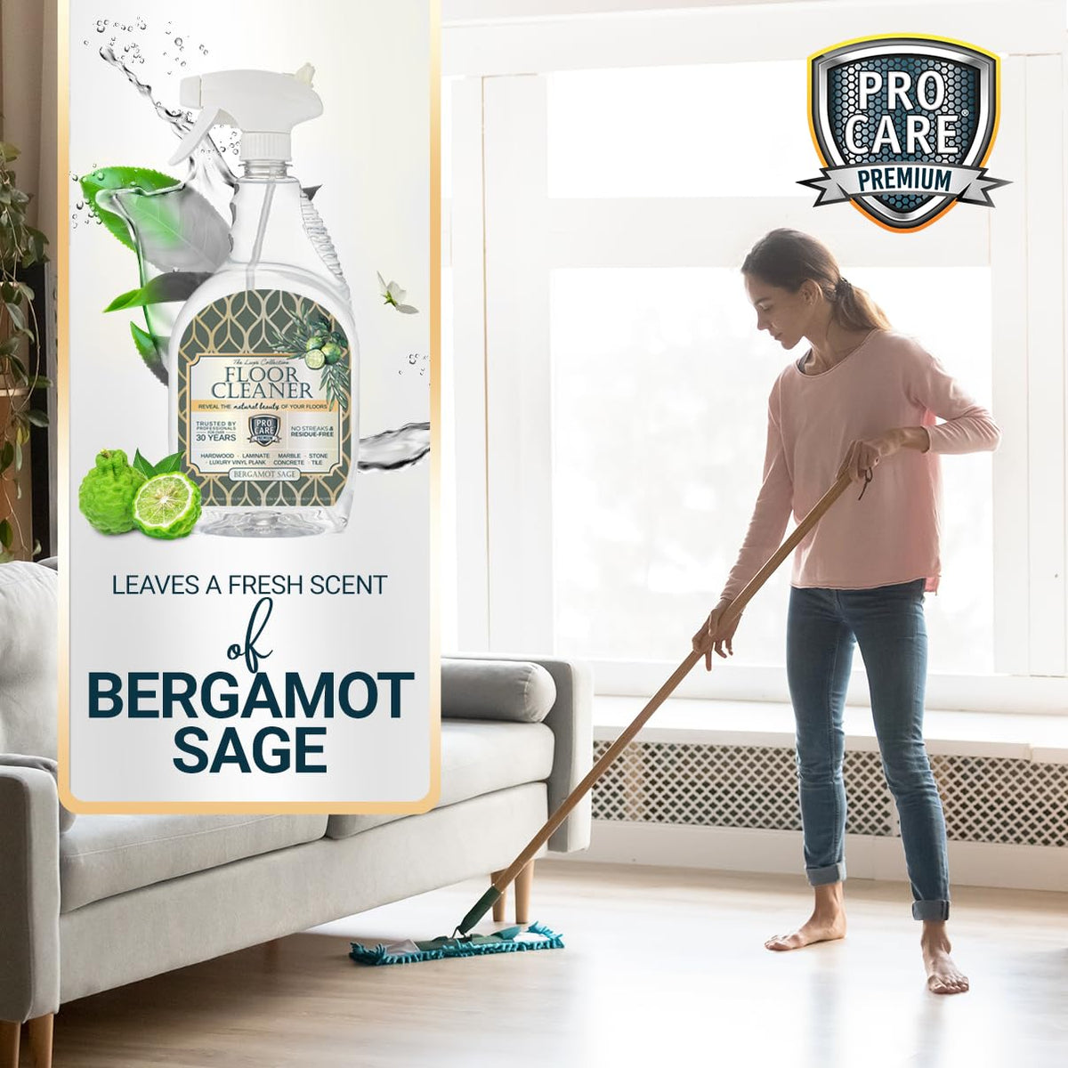 Bergamot Sage Floor Cleaner (32 Fl Oz)