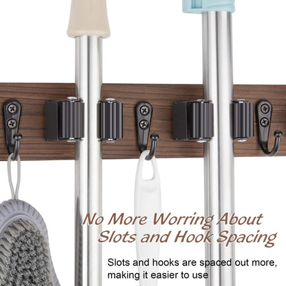 2 Pack Mop Broom Holder Wall Mount
