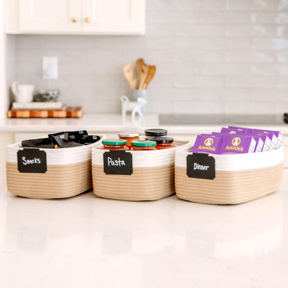 13.5”x8.5”x5.5” Storage Baskets for Shelves 3 Pack (3 Count)
