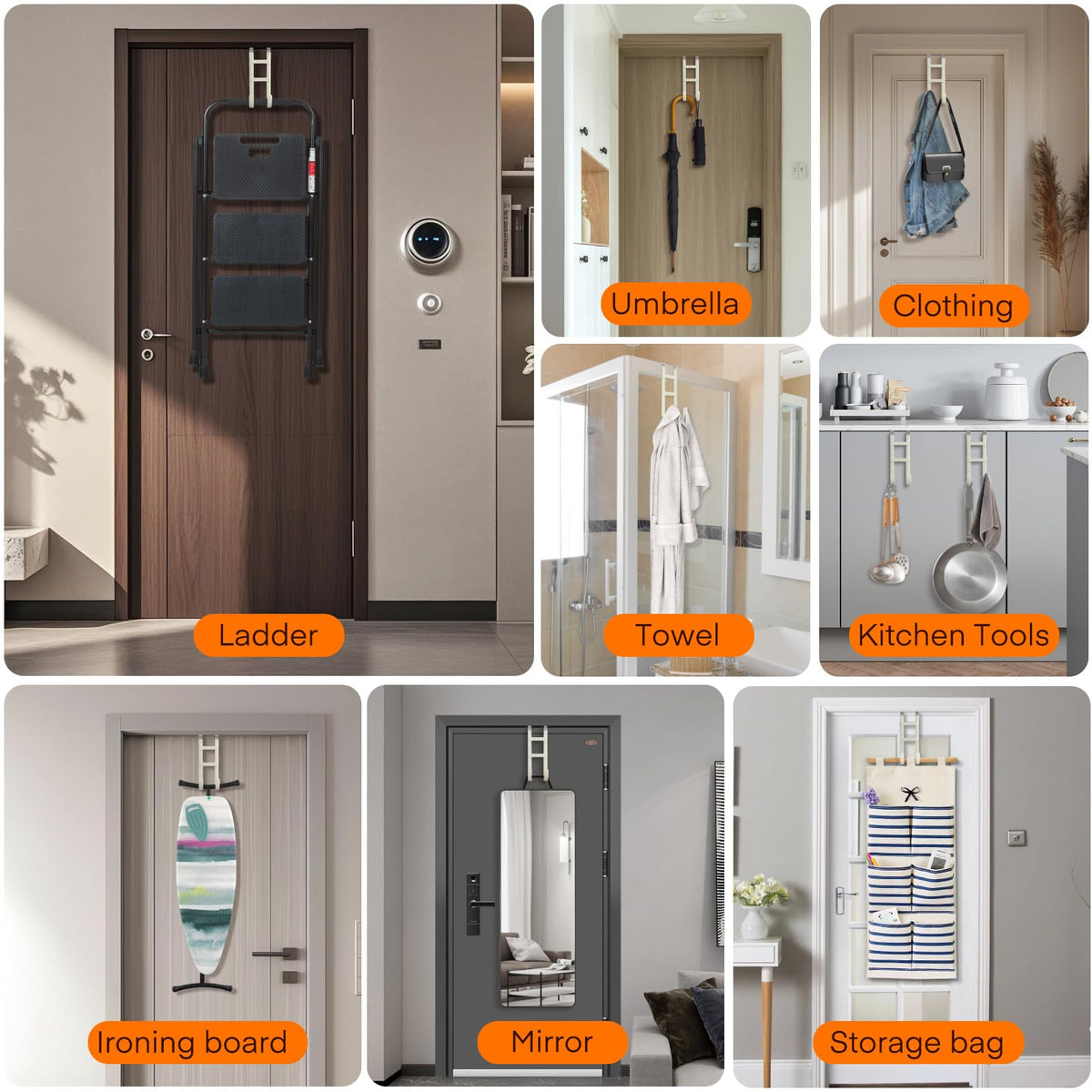 Over the Door Hooks (4 Count)