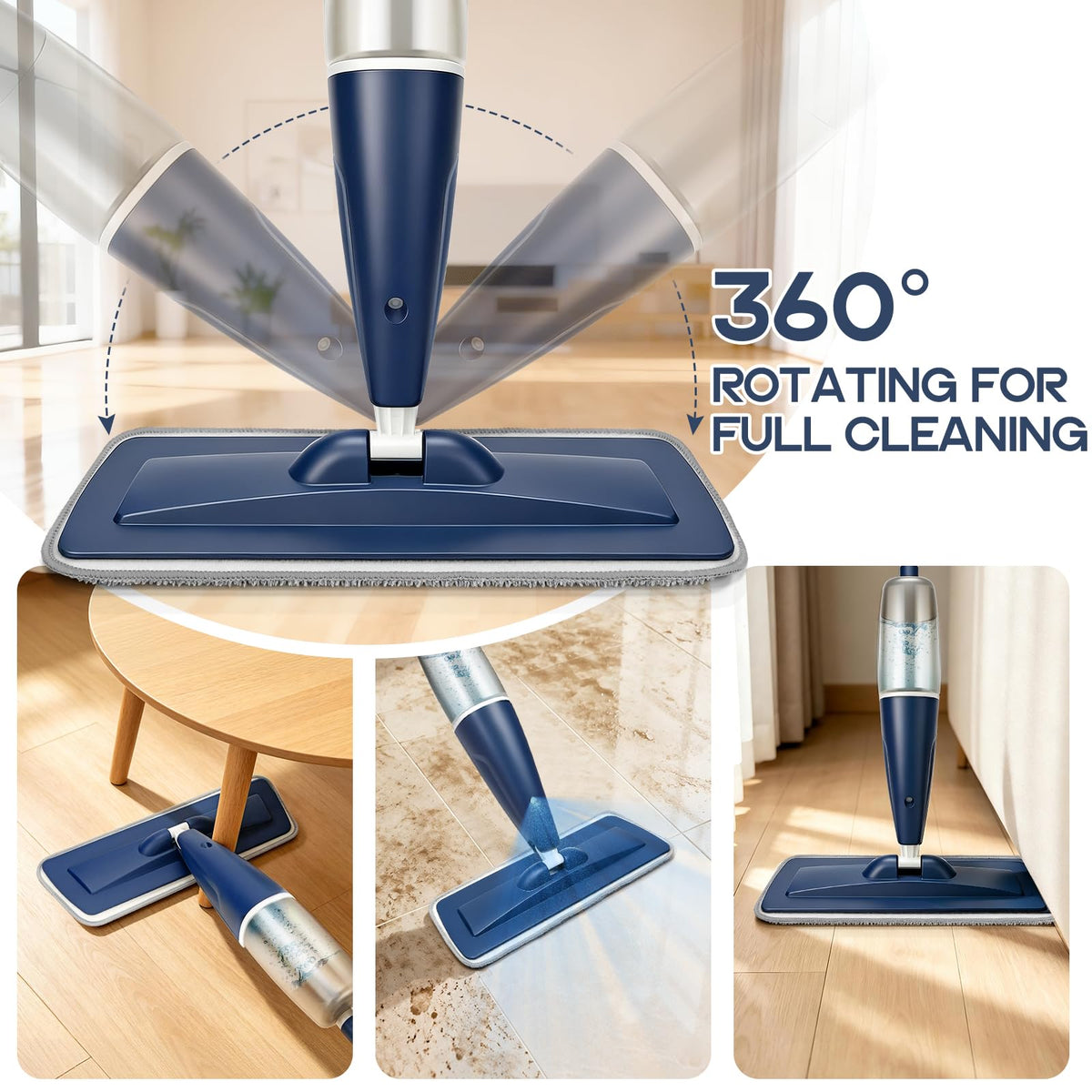 Microfiber Spray Mop for Hardwood Tile Floors Dust Cleaning