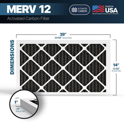 TruFilter 14x25x1 MERV 12 Odor Defense (4 Count)