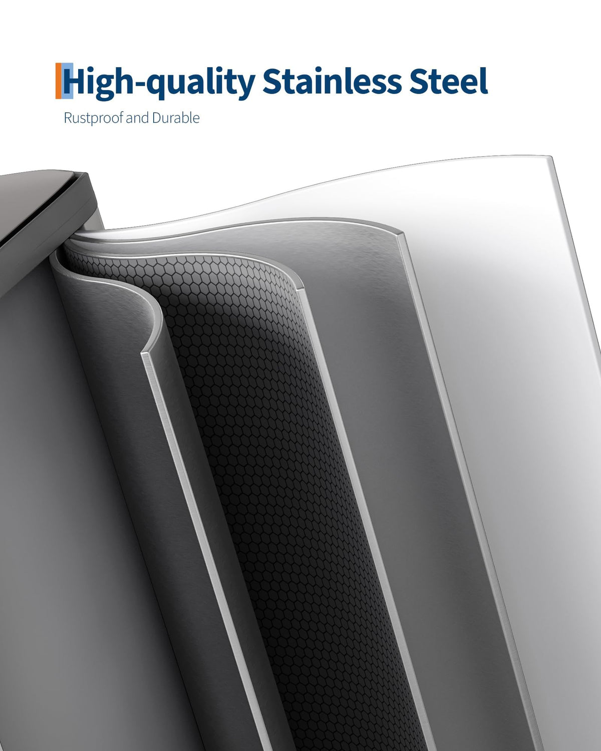 2 x 4 gal Stainless Steel Double Trash Can with Lid for Kitchen