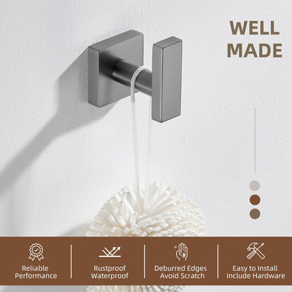 Gunmetal Gray Bathroom Towel Hook