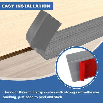 Vinyl Floor Transition Strip Self Adhesive Door Threshold Strip (3.3 Foot)
