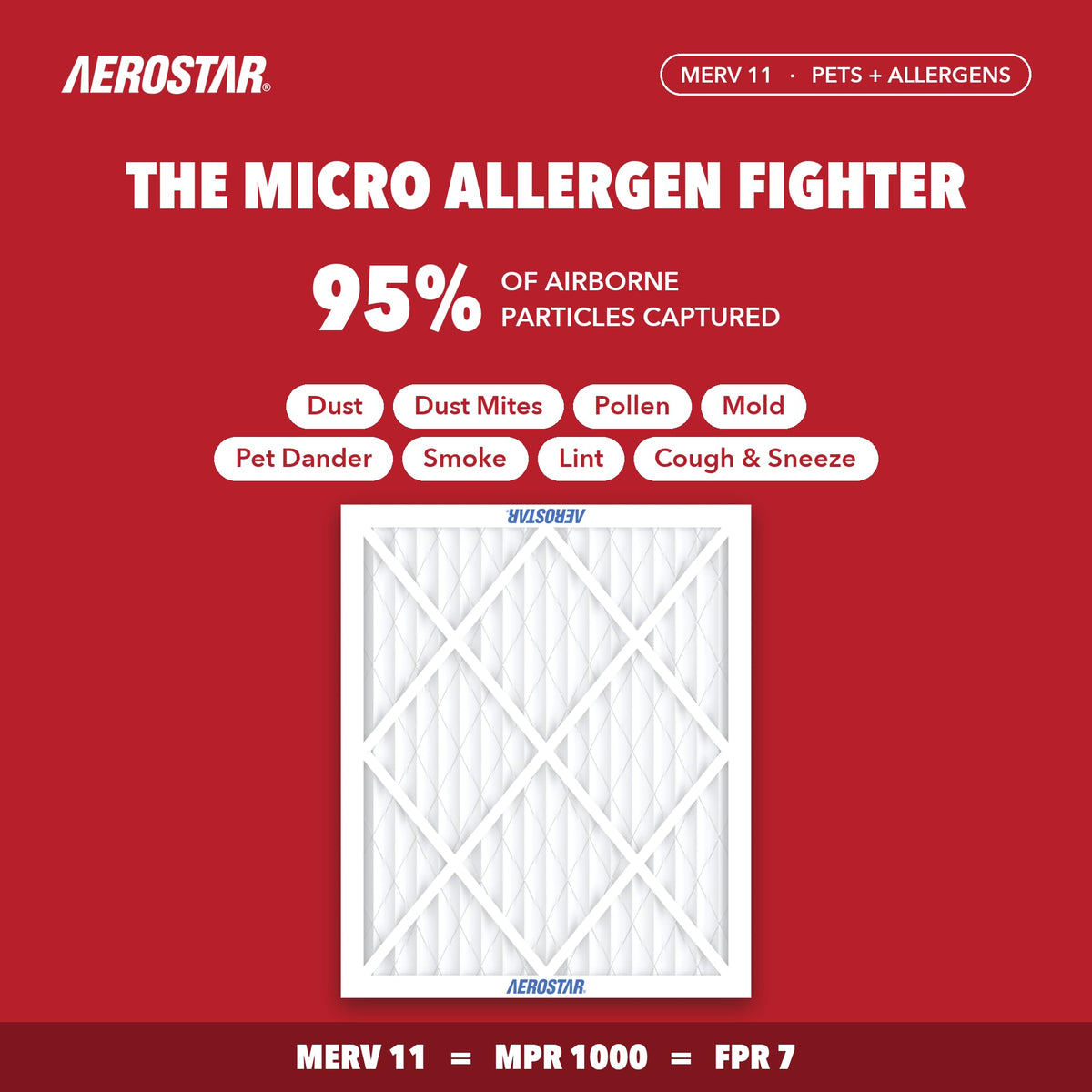 Air Filter 16x18x1 MERV 11 AC Filter (4 Count)