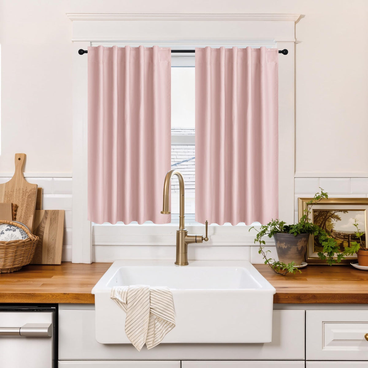 100% Blackout Basement Curtains 36 inches Long (2 Count)