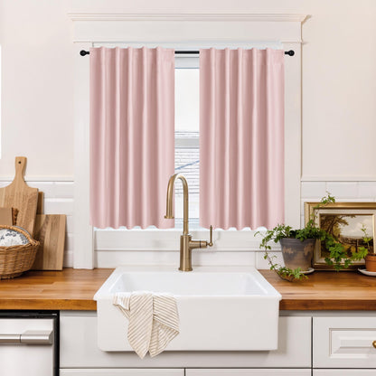 100% Blackout Basement Curtains 36 inches Long (2 Count)