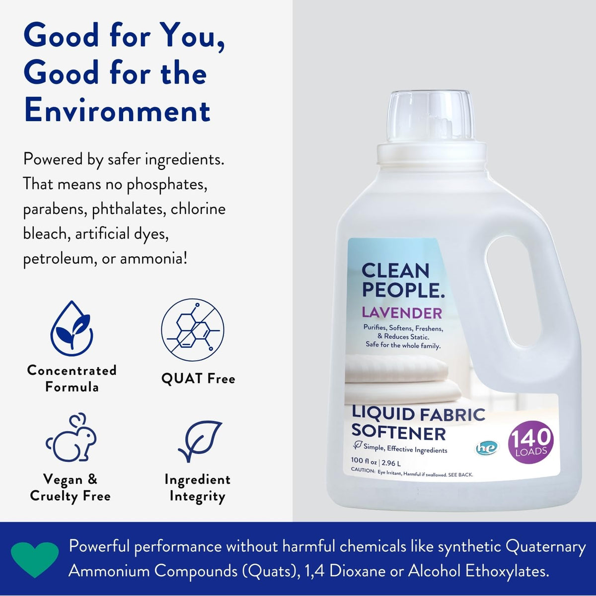 Clean People All Natural Liquid Fabric Softener (100 Fl Oz)