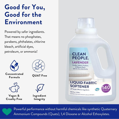 Clean People All Natural Liquid Fabric Softener (100 Fl Oz)