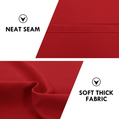 Wide Blackout Curtains for Bedroom Living Room 70 x 72 Inch Long Red