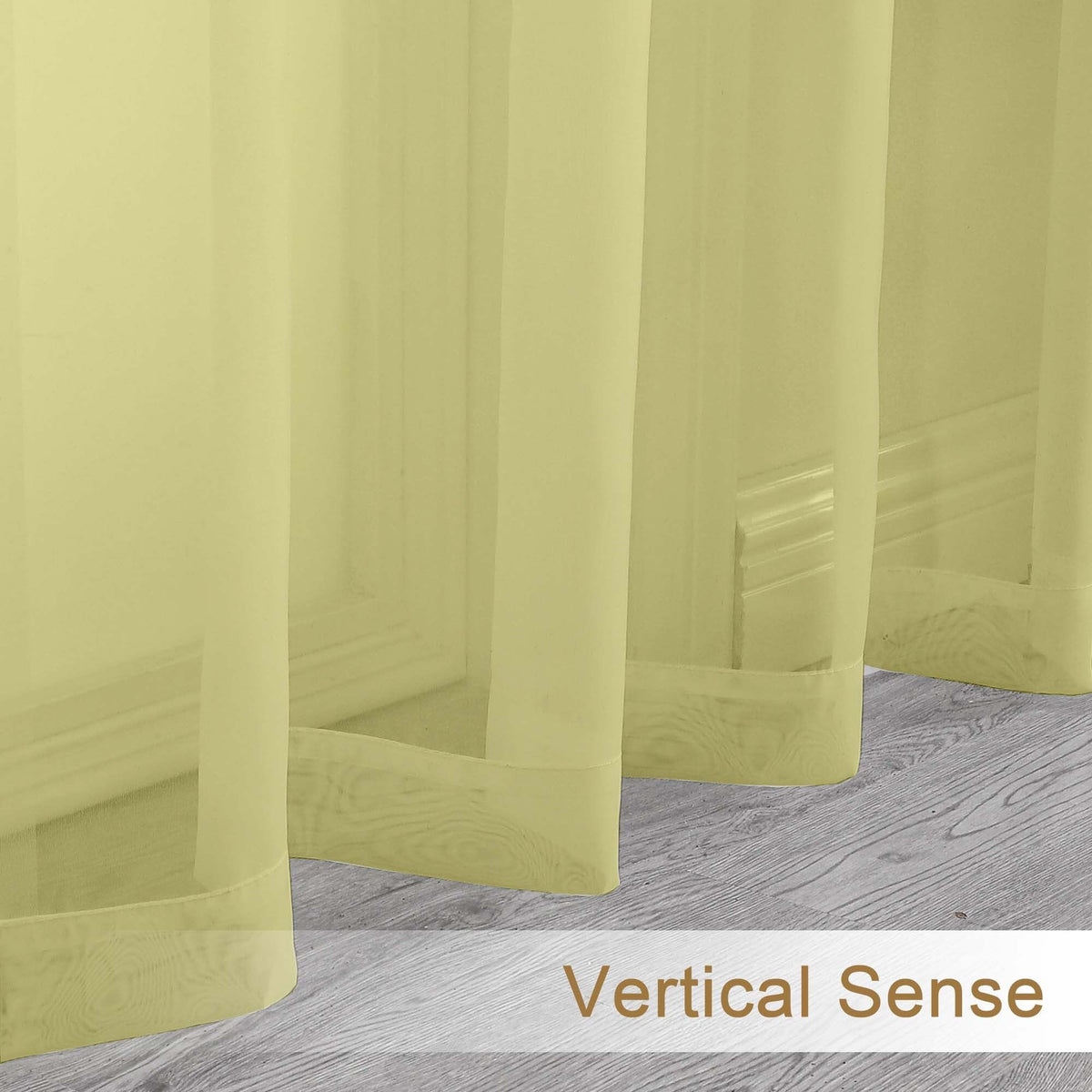 Sheer Curtains 108 Inch Length 2 Panels Set (2 Count)