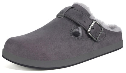 Fur Lined Clogs for Women Men Winter Slippers