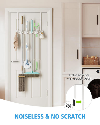 Over the Door Broom and Mop Holder