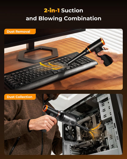 Blower and Suction 2 in 1 Compressed Air Duster