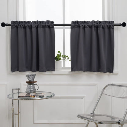 Blackout Kitchen Curtain 20 Inches Long (2 Count)