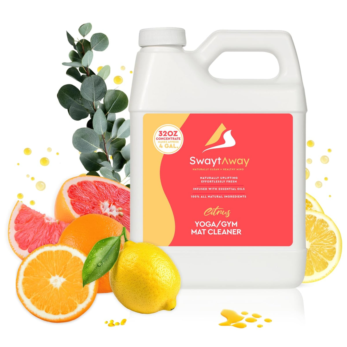 SwaytAway Fitness Mat Cleaner Concentrate Citrus (32 Fl Oz)