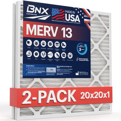 20x20x1 MERV 13 Air Filter 2 Pack (2 Count)