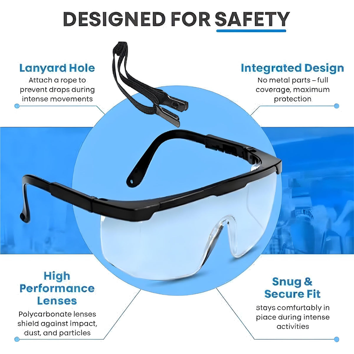 12 Pack Safety Glasses for Men & Women (12 Count)