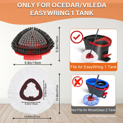 5 Pack Spin Mop Replacement for O Cedar EasyWring 1 (5 Count)