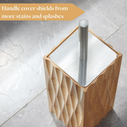 Bamboo Toilet Bowl Cleaner with Holder for All Toilet Types