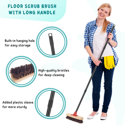Deck Brush with Long Handle
