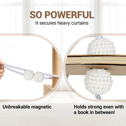 Magnetic Curtain Tiebacks White 6pcs (6 Count)
