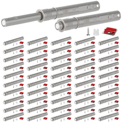 50 Pack Magnetic Push Latches for Cabinet Door Long Push to Open Cabinet Hardware Pop up Lock Magnetic Latch for Closet Cupboard Wine Rack Dresser Drawer (50 Count)