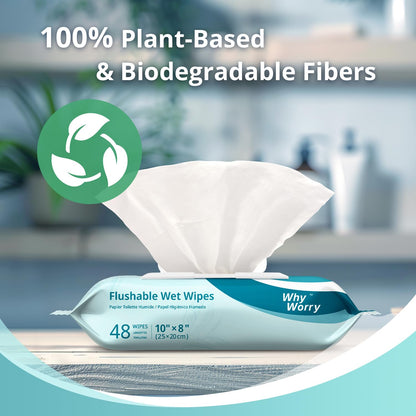 Flushable Wipes for Adults (144 Count)