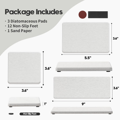 3PCS Bathroom Sink Vanity Trays (3 Count)