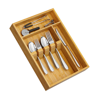 Bamboo Silverware Organizer