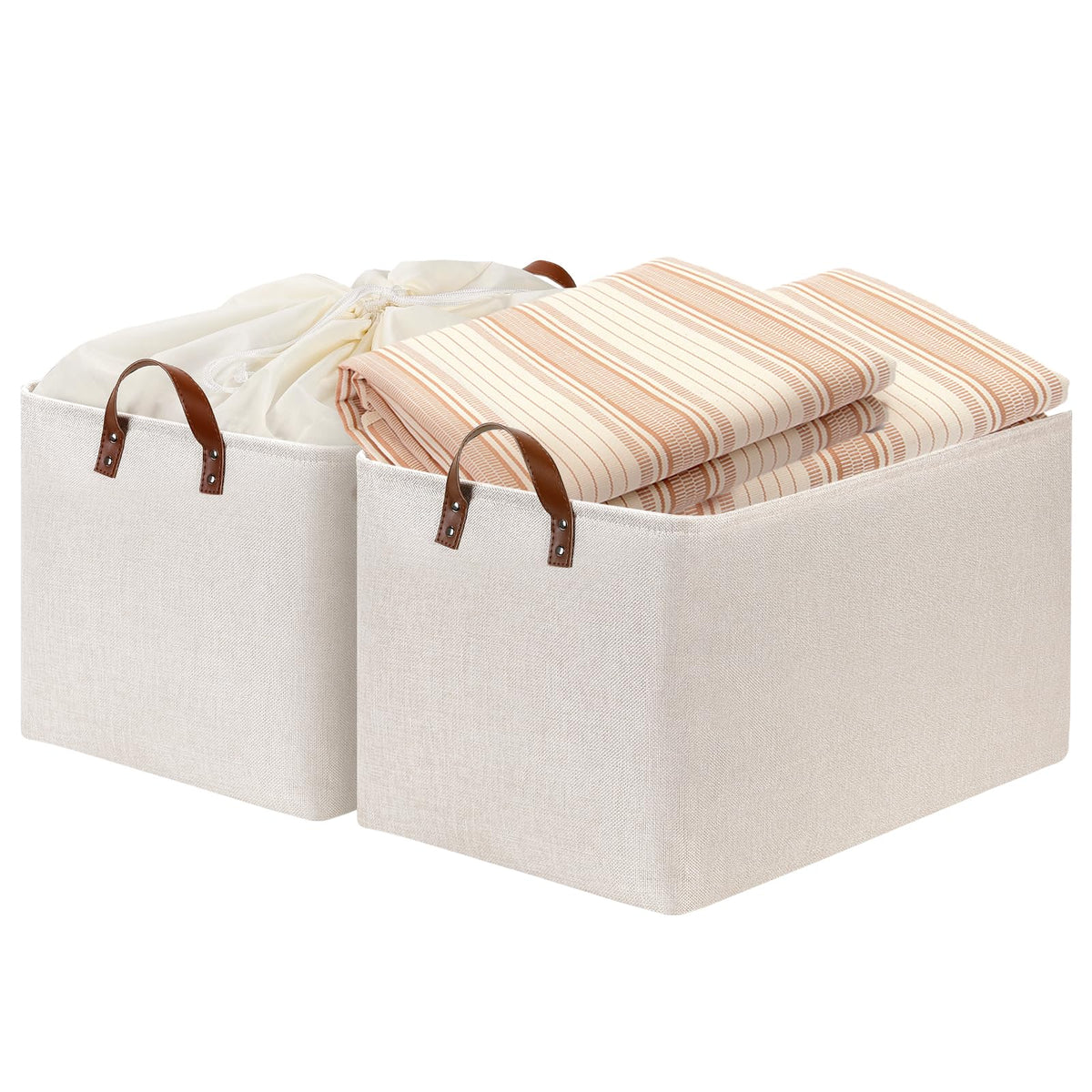 Beige Storage Baskets for Organizing