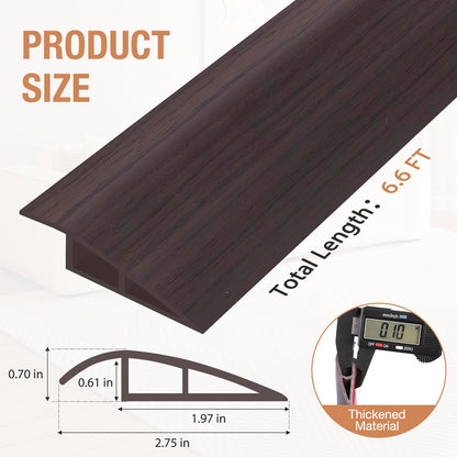 Floor Transition Strip Self Adhesive Vinyl Door Threshold Strip (6.6 Foot)