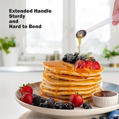 20PCS Measuring Cups and Spoons Set, Stainless Steel Stackable Nesting Measuring Set with Leveler for Baking, Cooking, Dry & Liquid Ingredients